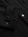 Ombre Clothing Pánský kabát parka s fleecovou podšívkou a regulací v pase - černý V2 OM-JAPJ-0314 Ombre Clothing