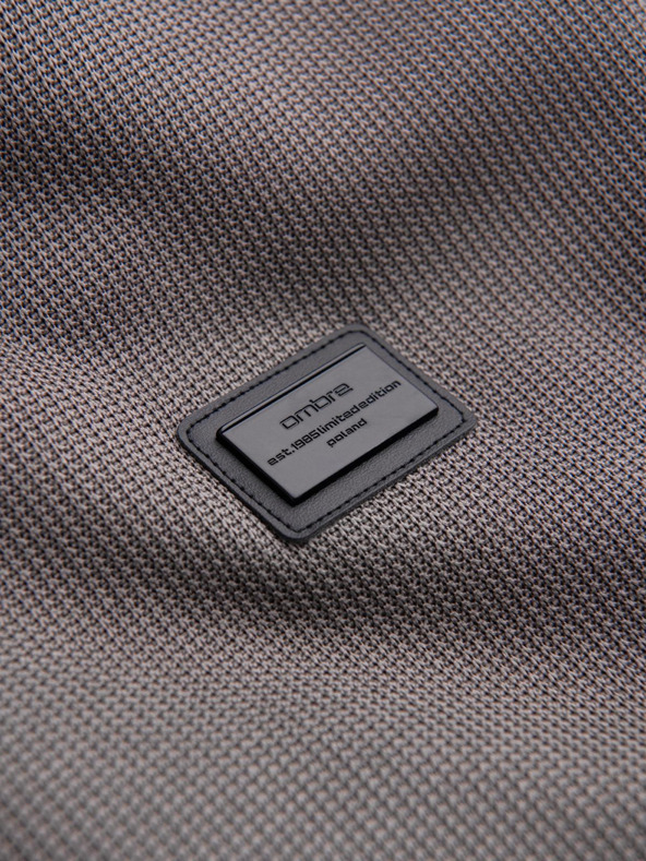 Ombre Clothing Pánská bunda s vysokým límcem a fleecovým vnitřkem - ash V2 C645 Ombre Clothing