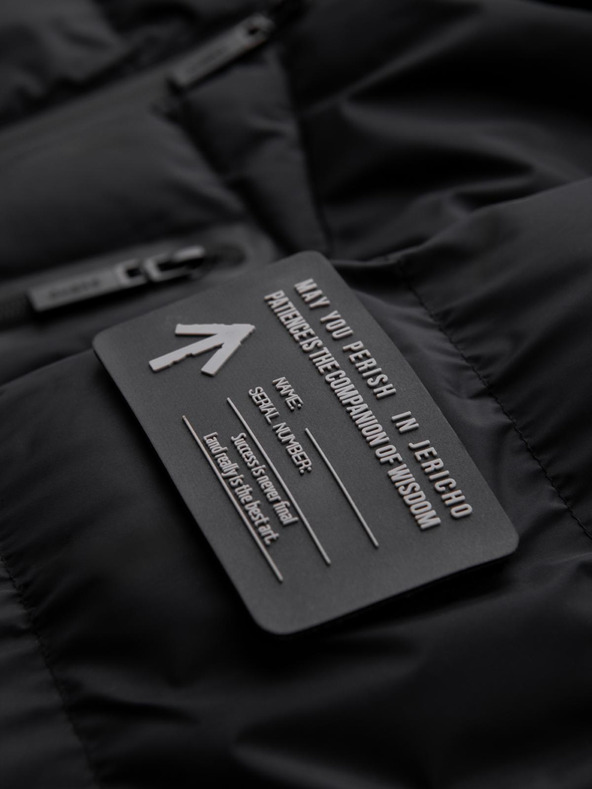 Ombre Clothing Pánská prošívaná zateplená bunda s raglánovými rukávy - černá V4 OM-JAHP-0302 Ombre Clothing