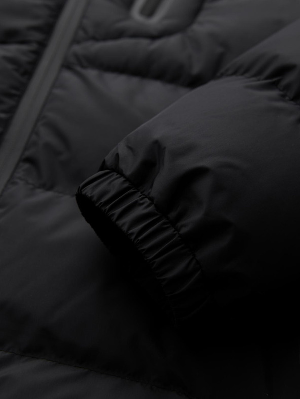 Ombre Clothing Pánská prošívaná zateplená bunda s raglánovými rukávy - černá V4 OM-JAHP-0302 Ombre Clothing