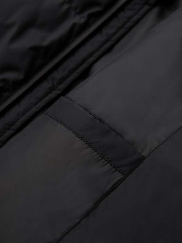 Ombre Clothing Pánská prošívaná zateplená bunda s raglánovými rukávy - černá V4 OM-JAHP-0302 Ombre Clothing