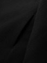Ombre Clothing Pánský kabát s vysokým límcem a asymetrickým zapínáním - černý V2 OM-COWC-0141 Ombre Clothing