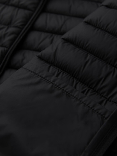 Ombre Clothing Klasická pánská prošívaná bunda s kapsou - černá V1 OM-JALP-0295 Ombre Clothing