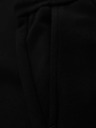 Ombre Clothing Pánské kalhoty z piké úpletu s nastavitelným pasem - černé V2 OM-PACP-0283 Ombre Clothing