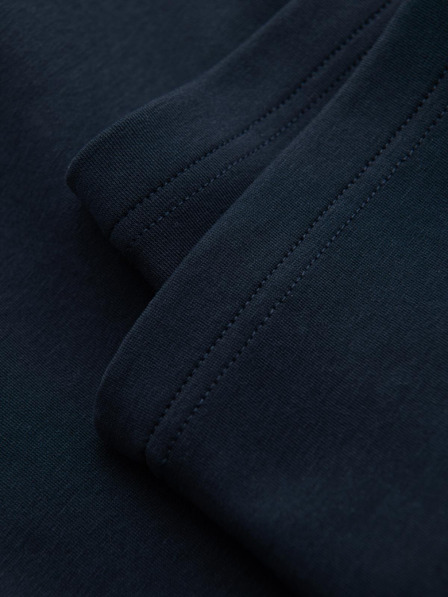 Ombre Clothing Pánské tepláky s rovnou nohavicí a gumovými detaily - tmavě modré V2 OM-PASK-0281 Ombre Clothing