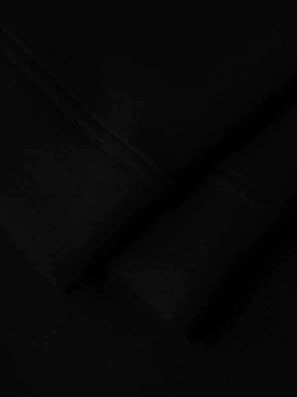 Ombre Clothing Pánské tepláky s žebrovanými nohavicemi a gumovým potiskem - černé V1 OM-PASK-0223 Ombre Clothing