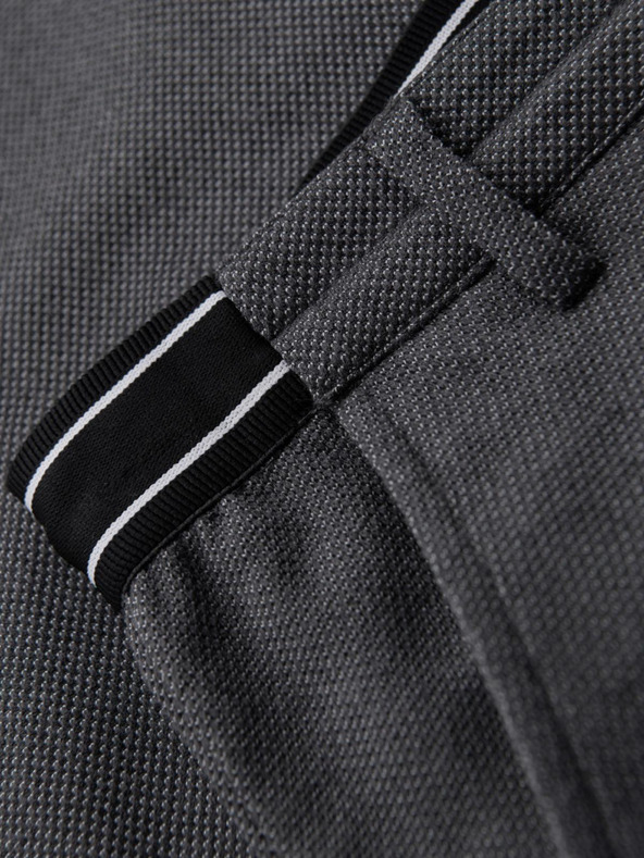 Ombre Clothing Pánské pletené kalhoty s elastickým pasem - tmavě šedé V2 OM-PACP-0116 Ombre Clothing