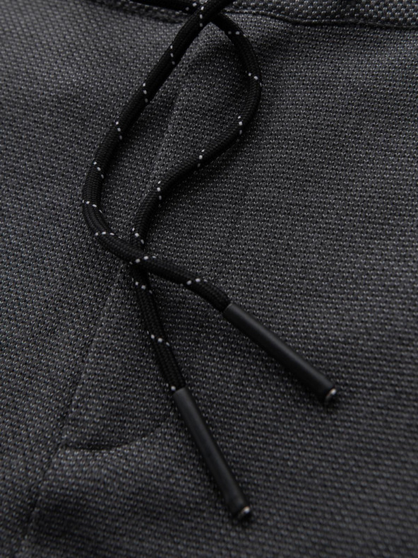 Ombre Clothing Pánské pletené kalhoty s elastickým pasem - tmavě šedé V2 OM-PACP-0116 Ombre Clothing