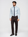 Ombre Clothing Pánská klasická bavlněná košile SLIM FIT s mikro vzorem - bílá V1 K696 Ombre Clothing