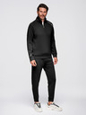 Ombre Clothing Pánská tepláková souprava mikina se stojáčkem + kalhoty jogger - černá V1 Z117 Ombre Clothing