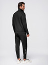 Ombre Clothing Pánská tepláková souprava mikina se stojáčkem + kalhoty jogger - černá V1 Z117 Ombre Clothing