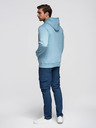 Ombre Clothing Pánská klokaní mikina BASIC s kapucí - modrá V7 B1674 Ombre Clothing