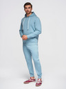 Ombre Clothing Pánská tepláková souprava bavlněná mikina + kalhoty jogger - modrá V7 Z121 Ombre Clothing