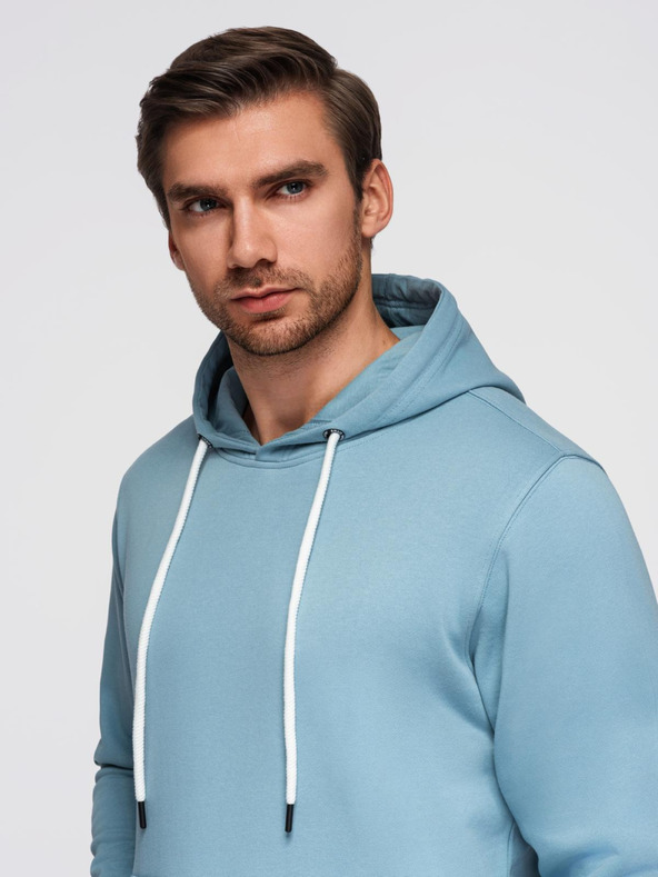 Ombre Clothing Pánská tepláková souprava bavlněná mikina + kalhoty jogger - modrá V7 Z121 Ombre Clothing
