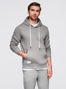 Ombre Clothing Pánská mikina BASIC s klokankou a kapucí - šedá V8 B1674 Ombre Clothing