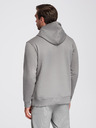 Ombre Clothing Pánská mikina BASIC s klokankou a kapucí - šedá V8 B1674 Ombre Clothing