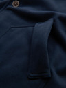 Ombre Clothing Pánská mikina na knoflíky se stojáčkem - tmavě modrá V4 OM-SSZP-0240 Ombre Clothing