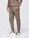 Ombre Clothing Pánská tepláková souprava mikina s límečkem + kalhoty jogger - šedohnědá V3 Z117 Ombre Clothing