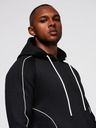 Ombre Clothing Pánská mikina s kontrastním prošíváním a kapucí - černá V1 OM-SSNZ-0250 Ombre Clothing
