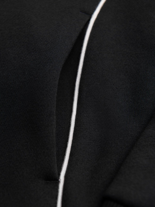 Ombre Clothing Pánská mikina s kontrastním prošíváním a kapucí - černá V1 OM-SSNZ-0250 Ombre Clothing