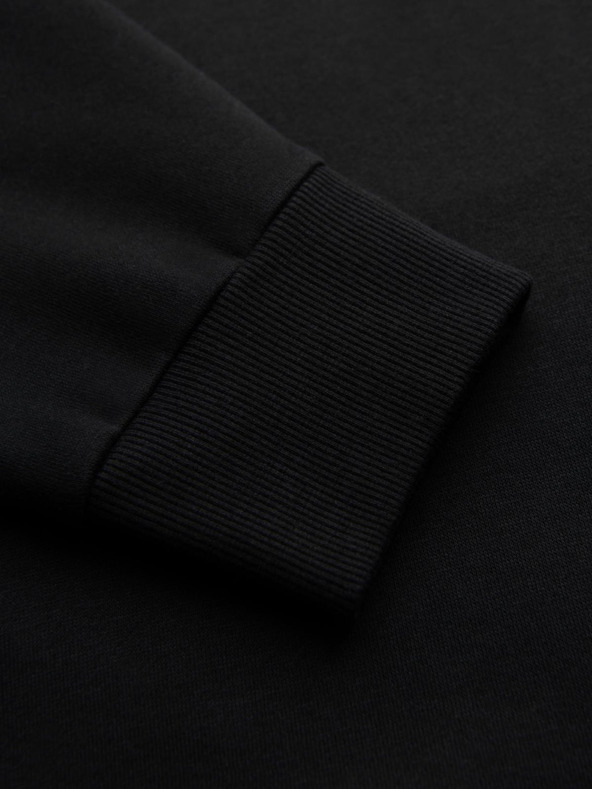 Ombre Clothing Pánská mikina s kontrastním prošíváním a kapucí - černá V1 OM-SSNZ-0250 Ombre Clothing