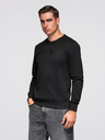 Ombre Clothing Klasická pánská mikina s nápisy - černá V4 B1711 Ombre Clothing
