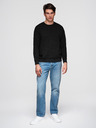 Ombre Clothing Pánská mikina RELAXED FIT s vyraženým nápisem - černá V1 B1712 Ombre Clothing