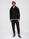 Ombre Clothing Pánská tepláková souprava mikina s kapucí + tepláky jogger - černá V1 Z115 Ombre Clothing