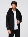 Ombre Clothing Pánská tepláková souprava mikina s kapucí + tepláky jogger - černá V1 Z115 Ombre Clothing