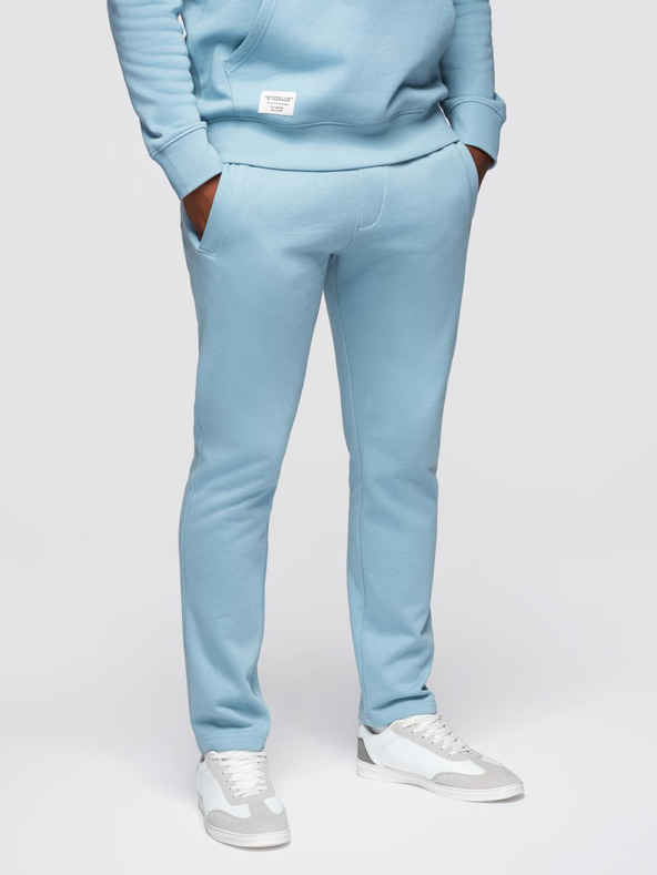 Ombre Clothing Pánská tepláková souprava mikina + kalhoty regular fit - světle modrá V7 Z120 Ombre Clothing