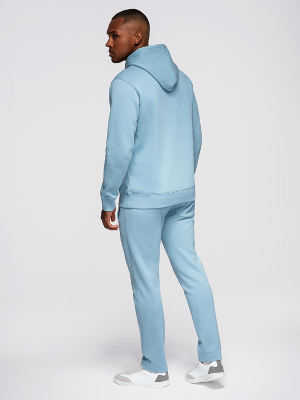 Ombre Clothing Pánská tepláková souprava mikina + kalhoty regular fit - světle modrá V7 Z120 Ombre Clothing