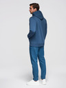 Ombre Clothing Pánská mikina BASIC s klokankou a kapucí - tmavě modrá V4 B1674 Ombre Clothing