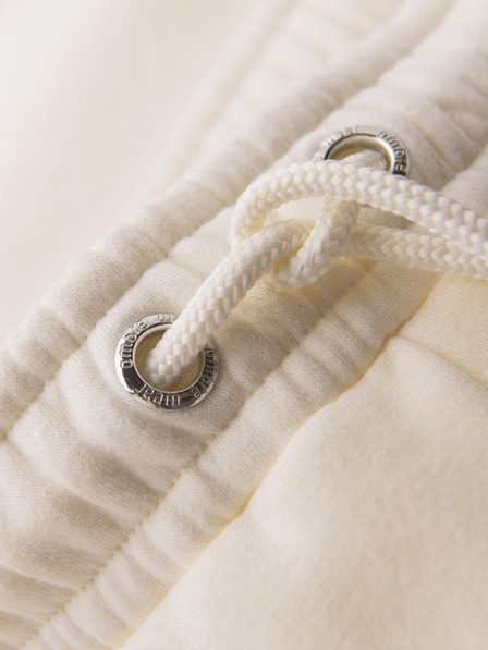 Ombre Clothing Unisex teplákové šortky s žebrovaným pasem - krémové V2 OU-SRBC-0101 Ombre Clothing