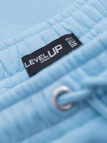 Ombre Clothing Unisex teplákové šortky s žebrovaným pasem - modré V8 OU-SRBC-0101 Ombre Clothing