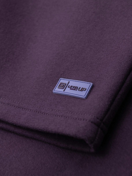 Ombre Clothing Unisex teplákové šortky se stahovací šňůrkou v pase - fialové V13 OU-SRBC-0101 Ombre Clothing