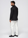 Ombre Clothing Pánská pletená bunda ve fitted střihu - černá V5 OM-BLZB-0100 Ombre Clothing