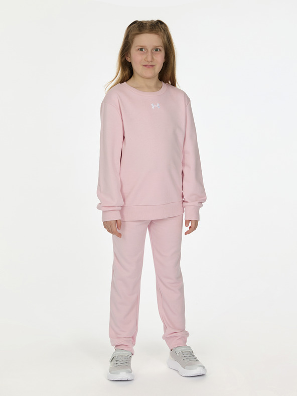 Under Armour Dívčí set Under Armour UA RIVAL CREWNECK SET-PNK