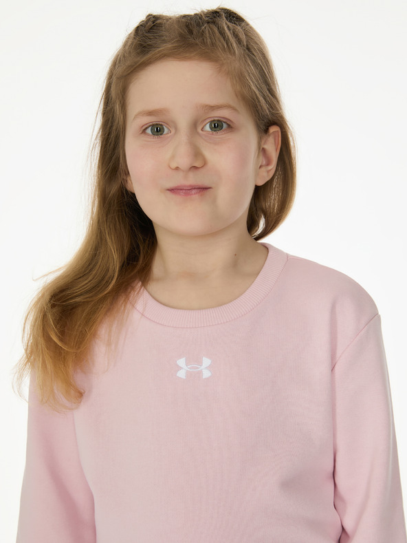 Under Armour Dívčí set Under Armour UA RIVAL CREWNECK SET-PNK