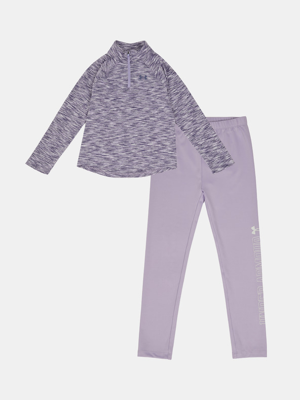 Under Armour Dívčí set Under Armour UA 1/4 ZIP LEGGING SET-PPL