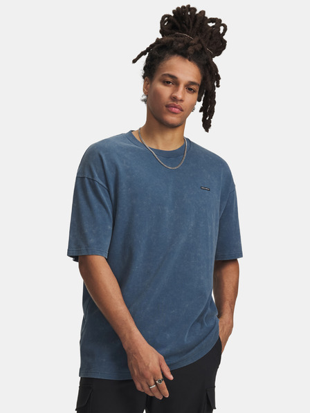 Under Armour Pánské tričko Under Armour UA M HW OS LOGO WASH SS-BLU