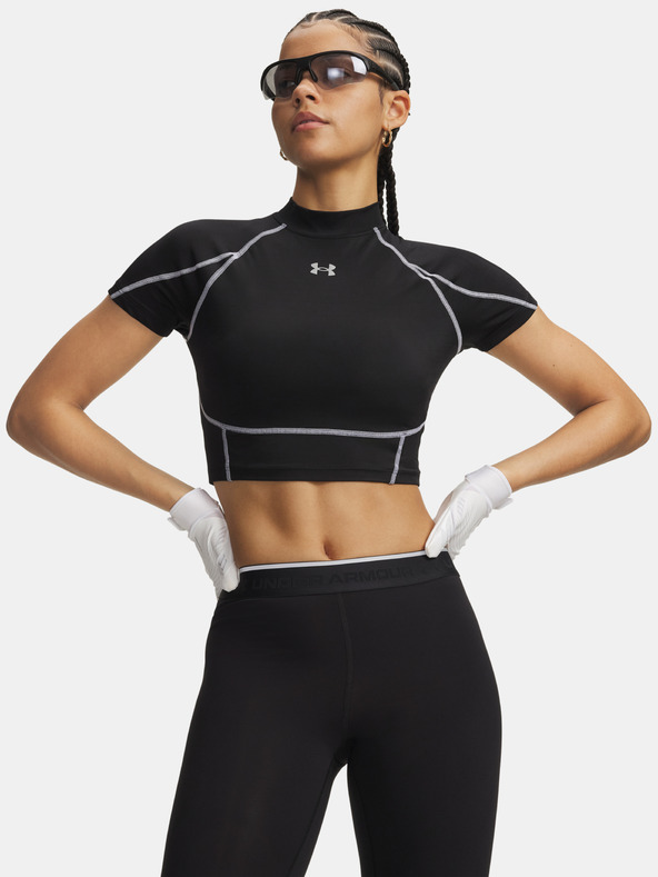 Under Armour Dámské tričko Under Armour HeatGear Elite Crop Mck SS-BLK