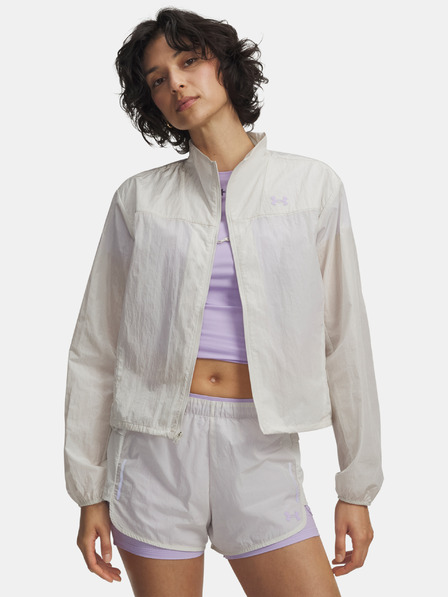 Under Armour Dámská bunda Under Armour W Explor Trail Run Wind Jckt-WHT