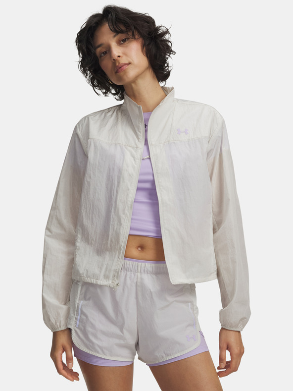 Under Armour Dámská bunda Under Armour W Explor Trail Run Wind Jckt-WHT
