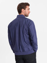 Ombre Clothing Pánská jarní bomber bunda C439 - námořnická
