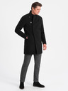 Ombre Clothing Černý pánský kabát Ombre Clothing C501