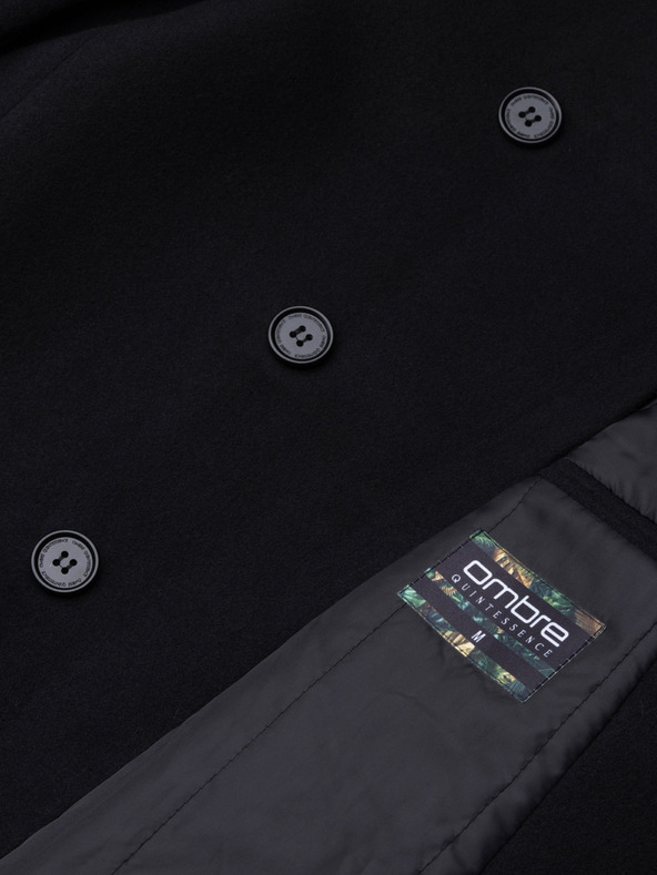 Ombre Clothing Černý pánský kabát Ombre Clothing C501