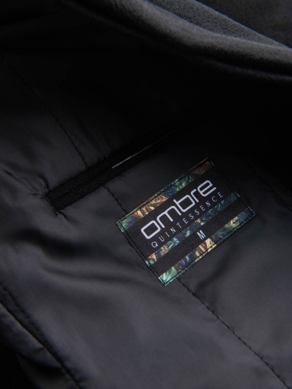 Ombre Clothing Černý pánský kabát Ombre Clothing C501