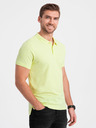 Ombre Clothing Světle zelené pánské basic polo tričko Ombre Clothing