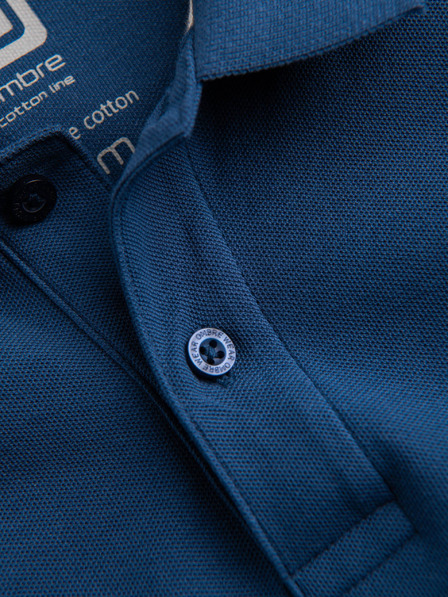 Ombre Clothing Tmavě modré pánské basic polo tričko Ombre Clothing