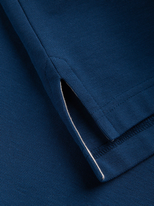 Ombre Clothing Tmavě modré pánské basic polo tričko Ombre Clothing